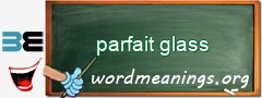 WordMeaning blackboard for parfait glass